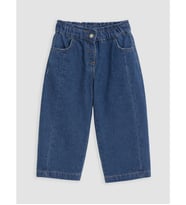 LCW Kids İndigo Beli Lastikli Kız Çocuk Jean Pantolon