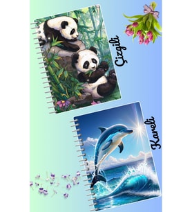 Büyülü tasarımlar defter seti 2 adet A4 boyutu 21*30 çizgili + kareli 60 syf