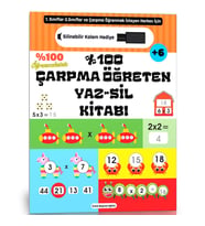 %100 Çarpma Öğreten YAZ-SİL Kitabı