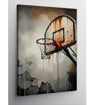 Kanvas Tablo Yıkık Basketbol Potası