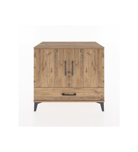 Hyperion Şifonyer Tek Raflı Tek Çekmeceli 2 Kapaklı 88x44x80 Çam-Çam