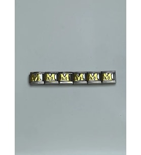 Çelik Silver M Harf İtalyan Nomi Charm - 25crm153