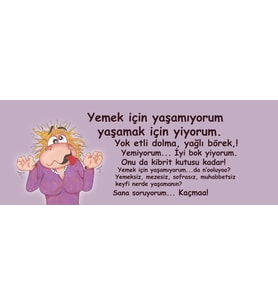 Yemek için yaşamıyorum yaşamak için yiyorum Hediye Kupa Love Bug-T