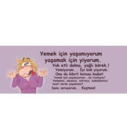 Yemek için yaşamıyorum yaşamak için yiyorum Hediye Kupa Love Bug-T