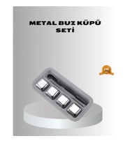 Mey İthalat® Paslanmaz Metal Buz Küpleri Seti Klipsli Sulandırmadan Soğutma Özellikli