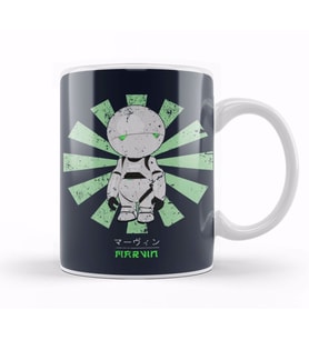 Marvin Paranoid Android Retro Japanese Kupa Bardak Porselen