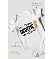 Beni yavaşça dedeme ver bakalım Kısa Kollu Bebek Body %100 Pamuk