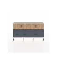 Arges Konsol 4 Raflı 6 Çekmeceli 4 Kapaklı 176x30x99 Aytaşı-Çam/Antrasit