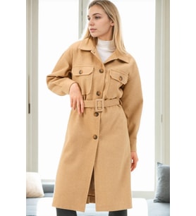 Z9777 DEWBERRY BAYAN PALTO-CAMEL