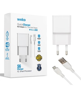 Weko WK-21434 2.1 Amper Telefon Şarj Adaptörü + Micro USB Kablo