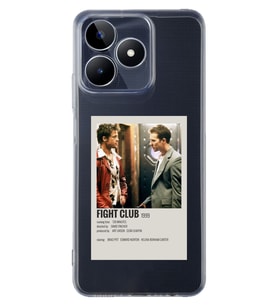 Realme C53 Uyumlu Fight Club Minimalist Poster Desenli Şeffaf Telefon Kılıfı