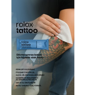 Rolox Tattoo - 50 Paket - Dövme Sonrası Bakım Için Hijyenik Islak Havlu