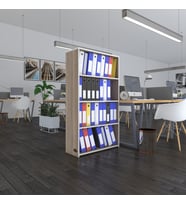 Kenzlife klasörlük raflı erlinay crd 140*80*30 kitaplık ofis arkalıksız
