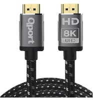 Qport Q-Hdmi213 2.1V 8K Örgülü Altın Uçlu