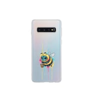 Samsung Galaxy S10 ile uyumlu Splash arı tasarımlı şeffaf silikon kılıf