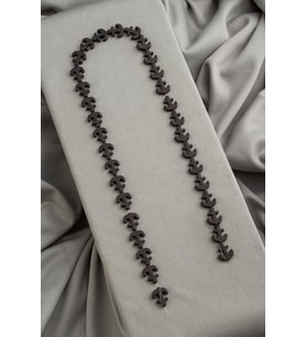 Hematit Doğal Taş Mat Siyah Gemi Çapası Kesim 13x11mm Dizi