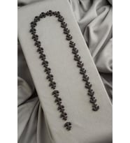 Hematit Doğal Taş Mat Siyah Gemi Çapası Kesim 13x11mm Dizi