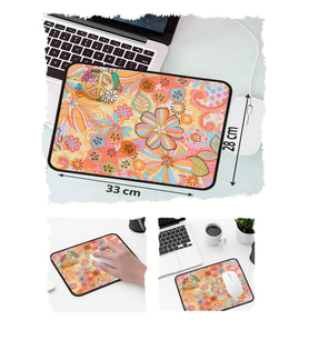 Peace Otantik Tasarımlı 33x28 Cm Mousepad Kaymaz Taban Rahat Konforlu Mouse Pad