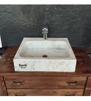 Afyon Bulutlu Batarya Çıkışlı Dikdörtgen Lavabo