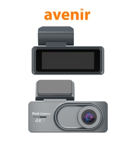 4K 2 Kameralı WiFi Araç Kamerası Geniş Açılı - APP KONTROL (Siyah)