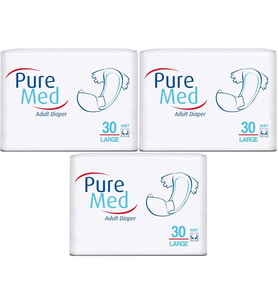 Puremed Hasta Bezi Bel Bantlı Tekstil Yüzey Large L-Büyük 90 Adet (3PK*30)