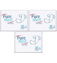Puremed Hasta Bezi Bel Bantlı Tekstil Yüzey Large L-Büyük 90 Adet (3PK*30)