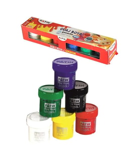 Guaj Boya 6 Renk 25 ml 1 Paket Fatih Guaj Boya Seti 6 lı Su Bazlı Şişe İçerisinde Okul Resim