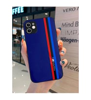 İphone 14 Pro M Performance Tasarımlı Cam Telefon Kılıfı (Mavi)
