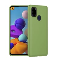 Samsung Galaxy A21S İnce Mat Silikon Kılıf Yeşil