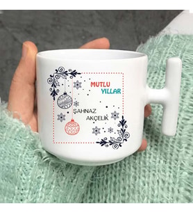 Mutlu Yıllar Latte Fincanı