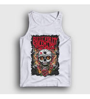 Presmono Unisex Beyaz Guns Bullet For My Valentine Atlet 23195tt