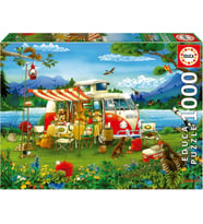 Educa 1000 Parça Harika Kamp Tatili Puzzle - 19922 - Camping Holiday
