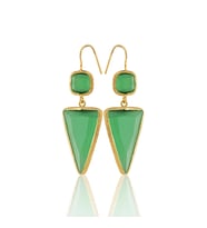Kadir Jewellery 22 Ayar Altın Kaplama Kadın Sallantılı Küpe -El İşçiliği Ve Hipoalerjenik Küpe