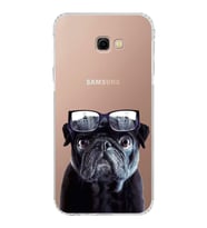 PrintiFy Galaxy J4+ Plus ile Uyumlu Köpek 3 Kamera Korumalı Şeffaf Kılıf