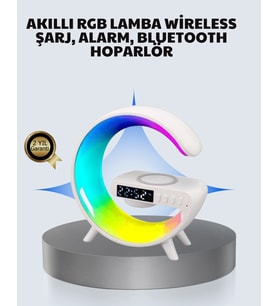 Başucu İçin Tasarlanmış Kablosuz Şarjlı Gece Lambası Ve Bluetooth Ses Sistemi