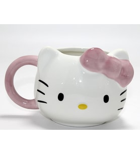 3D Hello Kitty Tasarımı Porselen Kupa Bardak