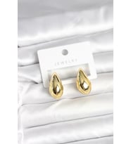 Gold Renk Damla Küpe 24 mm - TJ-BKP11378