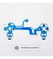 PS4 Kol Tamir JDM 040 JDS 040 Flex PS4 Kol İç Film Ribbon Flex PS4 Gamepad Tamir PS4 Yedek Parça (Mavi)