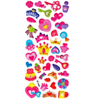 Işıltılı Sticker Kabartmalı Stiker Defter Planlayıcı Etiket (Dfh030)-18x9cm- Kilit Taç