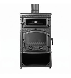 Dorello Odunluklu Fırınlı 4 Camlı Pik Döküm Odun Kömür Sobası - DRL-011YKST