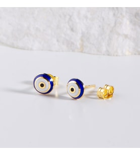 14 Ayar Nazar Boncuğu Altın Küpe 1,20 gr