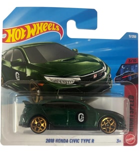 Hot Wheels 2018 Honda Civic Tip R [Yeşil] Gece Hız 3/10, 11/250-1:64 Ölçekli Diecast Oyuncak Araç