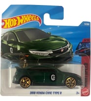 Hot Wheels 2018 Honda Civic Tip R [Yeşil] Gece Hız 3/10, 11/250-1:64 Ölçekli Diecast Oyuncak Araç