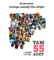 55 ADET VINTAGE NOSTALJİ FİLM ETİKET - YÜKSEK KALİTE sticker