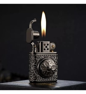 Sevgiliye Hediye Zodyak Rocker Özel Çarklı Gaz Yağı Puro Çakmak