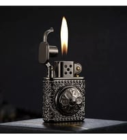 Sevgiliye Hediye Zodyak Rocker Özel Çarklı Gaz Yağı Puro Çakmak