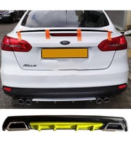Ford Focus Mk3 Sarı Difüzör Çiftli Kare Egzoz Görünümlü D Tip Difizör