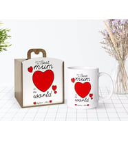 BK Gift Kişiye Özel Ahşap Kutuda Anneler Günü Temalı Dünyanın En İyi Annesi Tasarımlı Beyaz Kupa Bardak-12