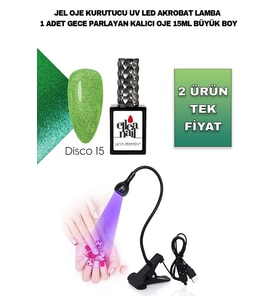 Akrobat Lamba ve Disco Gece Parlayan Kalıcı Oje 15 ml