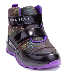 Buckhead 4183 Siyah Mor Snowshell Ortopedik Günlük Kız Çocuk Bot (Siyah-Mor)